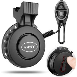 LESOVI Electronic Bike Horn 120db Cycling Electric Bicycle Horn 4 Sound Modes with Rechargeable Battery Waterproof Bicycle Bell for Kids Boys Adults Mountain Bike/ Adjustable (Adjustable Volume Black)