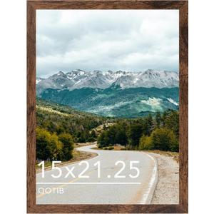 Wood 15x21.25 Puzzles Frame Deep Brown for Wall Hanging, 15 x 21.25 Picture Frame Poster Photo Frame for Wall Horizontally or Vertically, Deep Brown, 1 Pack