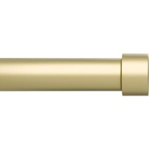 Umbra Cappa Curtain Rod, Includes 2 Matching Finials, Brackets & Hardware, 66 to 120-Inches, Gold