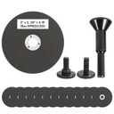 2 Inch Die Grinder Cut Off Wheel,15 Pack 2 Metal Cutting Discs 3/8in Hole with Metal Arbor 1/4in Shank,Drill Metal Cutter Attachment for Cuts Steel, Bronze, Brass, Nuts,Bolts, Screws etc