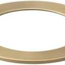 Kichler Direct-to-Ceiling Decorative Trim in Natural Brass, For Use with Kichler 6" Round Slim Fixtures, 1 Count, (7" W x .5" H), ‎DLTSL06RNBR