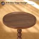 AWASEN Small Side Table, Round Drink Table for Small Spaces, Round Accent End Table Living Room, Nightstand for Bedroom, Corners, Office, Walnut Brown