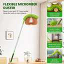 Ceiling Fan Cleaner Duster with 6 Ft/72'' Extension Pole High Ceiling Fan Blade Cleaning Tool Microfiber Duster Reusable Pads for Cleaning Ceiling Fan, Baseboard, Blind, Cobweb, Molding