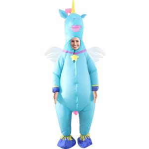 Inflatable Costume, Halloween Costumes Men Women Unicorn Rider, Blow Up Costume for Unisex Godzilla Toy (Full Body Blue Unicorn - Adult) Inflatable Costume, Halloween Costumes Men Women Unicorn Rider, Blow Up Costume for Unisex Godzilla Toy (Full Body Blue Unicorn - Adult)