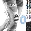 NEENCA Professional Knee Brace for Pain Relief, Medical Knee Support with Patella Pad & Side Stabilizers, Compression Knee Sleeve for Meniscus Tear, ACL, Joint Pain, Runner, Workout - FSA/HSA Eligible (X-Small, Gray)