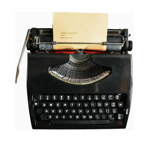 Classic Old Fashioned Manual Typewriter Machine With Ribbon,vintage Manual Typewriter Machine For Typing Letters & Notes,portable Typewriter Decor For Home Office(11.8"D x 11.8"W x 3.2"H, Black)