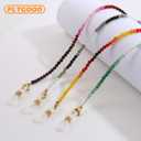 2 x Glasses Chain Green Crystal Beaded Eyeglasses Strap Eye Glasses Holders Around Neck Beaded Eyeglasses Chain for Women Sunglass Chains for Women