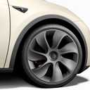 Wheel Covers 19 Inch for Tesla Model Y Accessories 2024 2023 2022 2021 Matte Black ABS Hubcaps 4 Pcs Compatible with Tesla Molde Y Rim Protector Replacement Wheel Cover (Eclipse Edge)