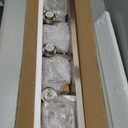 5-Lights Brushed Nickel Bathroom Wall Light with Clear Glass Shade, E26 Bulb Base Vanity Lighting Fixtures Over Mirror for Kitchen Cabinet Bedroom