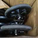 Drive Medical Silver Sport 1 Folding Transport Wheelchair - Lightweight Mobility Support - Full Armrests - Removable Swing-Away Footrests - Durable Steel Construction - Compact Folding Frame - Black