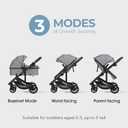 newyoo Infant Stroller with Bassinet Mode, Nestro 516M, Convertible Infant Strollers w Reversible Seat & Cup Holder, 2-in-1 Rear-Facing Pram from Newborn to Toddler, Gray