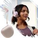 Headphone Headset Case for JLab JBuds Lux ANC/JLab Go Lux ANC/Beats/JBL/TOZO/BERIBES/Picun/KVIDIO Wireless Noise Cancelling Over-Ear Foldable Headphones (Cream)