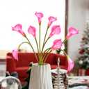 GrainBuds Calla Lily Artificial Flowers 16 PCS 25" Real Touch Long Stem Faux Calla Lillies for DIY Wedding Bouquet Party Home Decor (Pink)