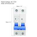 MECCANIXITY 4Pcs Miniature Circuit Breaker 2P 10A AC 110V DZ47-63 DIN Rail Mount Disconnect Switch Circuit Breaker Protection Thermal Magnetic Trip for Short Circuit Protection, Overload Blue
