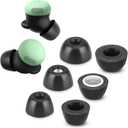 Memory Foam Tips for New Google Pixel Buds Pro 2 / Pixel Buds 2a, No Silicone Eartips Pain, Anti-Slip Replacement Ear Tips, Fit in the Charging Case, Reducing Noise Earbuds, 3 Pairs (S/M/L, Black)