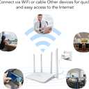 4G LTE Wire Less Router with SIM Card Slot, Unlock Mobile Wire Less Fidelity Hotspot 300Mbps with 4 5dBi Antennas for Asia (US Plug 100240V)