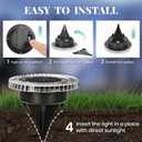 PATIOWIN 16 Pack Small Solar Ground Lights, Pathway Lights Waterproof, Outdoor Solar Light for Garden, Driveway, Walkway, Backyard (Warm White)