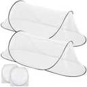 2 Pcs Large Pop up Mosquito Tent Portable Foldable Mosquito Bug Net for Bed Camping Travel Patio Outdoor 78 * 31 * 22 Inch Bug Netting Mesh Tent Canopy for Adults Baby Bedroom (White)