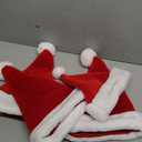 4 PCS Christmas Santa Hats Plush Red Velvet Christmas Hats for Holiday Party Presents Supplies XMAS for Adults and Kids