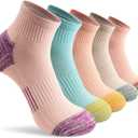 Gonii Ankle Socks Womens Athletic Thick Cushioned Running Hiking Low Cut 5-Pairs (8-10)