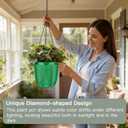 QCQHDU Hanging Planters for Indoor Plants, 2-Pack 7.2 Inch Self Watering Hanging Pots, Plastic Plant Hanger with Drainage Holes and 3 Hooks Chains for Garden Home (Emerald)