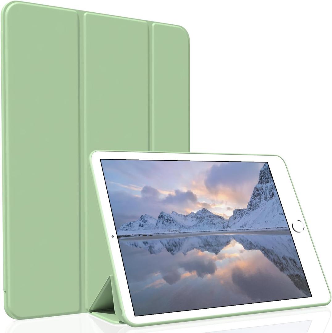 Case for iPad Air 2 (2nd Generation) 9.7 Inch, Lightweight Slim Auto Sleep/Wake Trifold Stand Smart Cover, Soft TPU Case for iPad Air 2nd Gen(2014 Released), Matcha Green