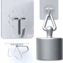 DDMY Heavy Duty Hook 24 Pack Self Adhesive Hooks for Hanging Wall Hooks Transparent Reusable Waterproof Adhesive Sticky Hook for Kitchen Curtain, Towel Bathroom,Coat Shower Door Utility No Damage