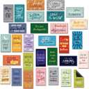 Xuhal 60 Pcs Inspirational Magnets Bulk Rectangle Positive Affirmation Magnets Decals Decorative Inspiring Quotes Fridge Magnetic Stickers for Adults Students Team Motivational Gifts (Classic)