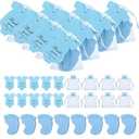 30Sets Baby Shower Favors Handmade Baby Feet Scented Soap Party Favors for Guests Gifts with Organza Bags and Thanks Tags Wedding Party(Blue