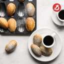 De Buyer Nonstick Madeleines Mold - Bake Up to 12 Perfectly Crisp Madeleines - Easy to Use & Clean