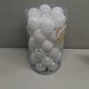 Sea Team 41-Pack Christmas Ball Ornaments with Strings, 60mm/2.36-Inch Medium Size Baubles, Shatterproof Plastic Christmas Bulbs, Hanging Decorations for Xmas Tree, Holiday, Wedding, Party, White