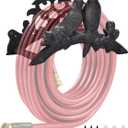 Noa Store Garden Hose Holder - Decorative Wrought Iron Wall-Mounted Hose Organizer - Heavy-Duty Wall Mount Water Hose Holder - Hook Rack for Water Hose - Outdoor Hose Holder - H8xL10xW5.7 inches