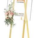Feifeiya 1 Pack Gold Easel Stand for Sign, 53'' H Metal Display Easel Heavy Duty Large Poster Stand for Wedding Welcome Sign Art Painting Home Poster Photo Mirror, with Chain Support Structure