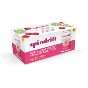 Spindrift, Sparkling Water, Raspberry, 12 oz (Pack of 8), Best By 01/29/25
