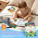Finger Paint, Finger Painting for Toddlers, Hardcover Travel Finger Paint Kit Include 12 Colors Ink Pad Finger Painting Activity Book, Portable Sensory Activity Develops Creativity, Travel Busy Book for Kids