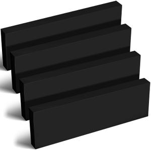 4 Pcs HDPE Plastic Block 1" x 4" x 12", Polyethylene Solid Plastic Block for Machining, Home Floor Improvement, Prototyping, DIY Projects, Engineering (Black)