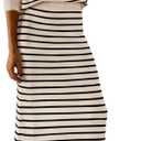 PRETTYGARDEN 2 Piece Skirts Sets For Women Fall Fashion 2025 Striped Sweater Dress Knit Lounge Travel Outfits Winter Clothing (Small)