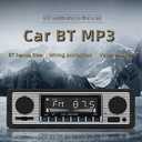 Single Din Car Radio Classic FM Radio,Bluetooth Car Stereo,Hands Free Calling, Aux-in,USB Playback,SD,Car MP3,Push to Talk Assistant,Digital Media Receiver