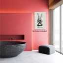 Funny Canvas Bathroom Wall Art Decor Toilet Gestures Deuces Picture Prints Painting for Washroom Unframed 12x16inch(30x40cm) Unframed