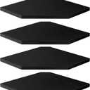 Corner Shelves 4-Pack for Bathroom & Kitchen, Space-Saving Floating Corner Wall Shelf with Easy Installation- Black (Set of 4)