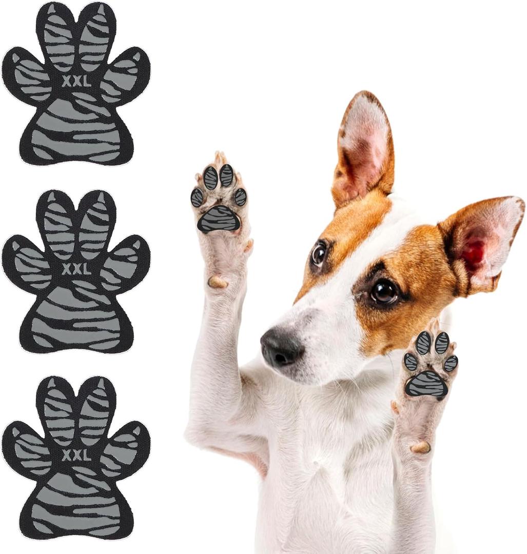 SCENEREAL Anti-Slip Dog Paw Protector Gripper Traction Pads for Small Medium Large Senior Dogs, Dog Feet Stickers with Stronger Adhesive for Hardwood Floors Hot Pavement, 9 Sets(36 Pcs), Grey S