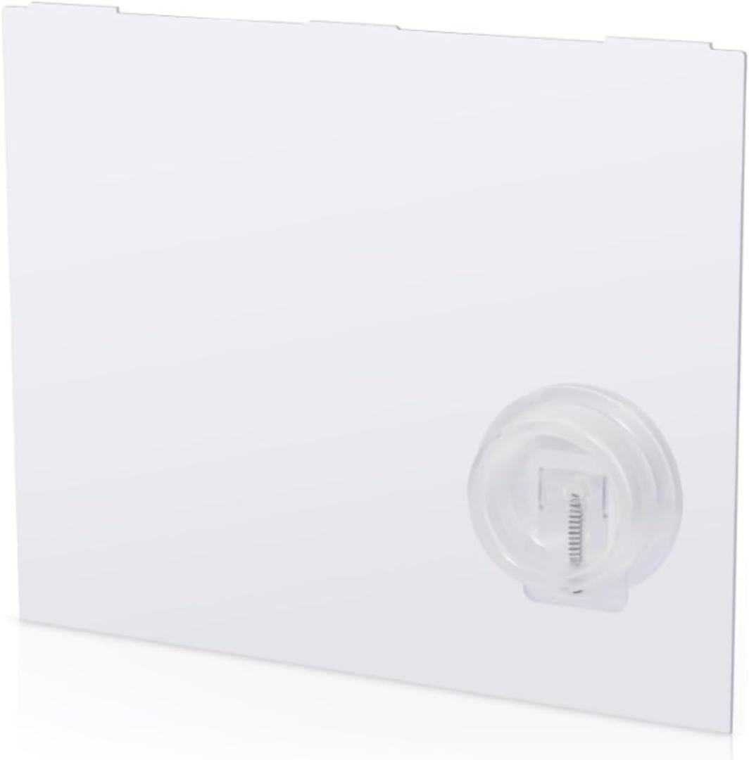 Diyeeni RV Screen Door Slide Panel, Replacement RV Screen Door Parts, Plastic Clear Slide Panel with Push Down Knob Opener, Easy Installation, OE Number-239061, 12x9.75 inches