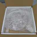 9.8" Round Clear Acrylic End Table - Modern Small Space Side Table for Living Room, Bedroom, Office, Outdoor | Sturdy, Easy to Install, Multi-Purpose