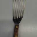 Lamson Metal Spatula Slotted Turner - 3' x 6" Stainless Flipper with Walnut Handle, Right-Hand - Chef's Frying Fish Turner, Metal Grilling Spatula