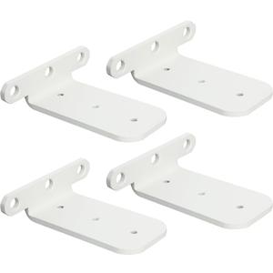 Alise Floating Shelf Brackets, 4 Pcs 90 L Brackets Heavy Duty for Wood, 4in White Brackets for Wall Hidden Shelves, Metal Shelving Supports for Home, Garden, Office and DIY