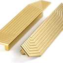 Brass Cabinet pulls Brushed Drawer pulls Modern Gold Cabinet Cabinet Handles Drawer Handles for Dresser (2Pack-5.7inch Polygon)