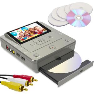 VHS to DVD Recorder, TV to USB Device or SD Card or HDD Recorder, Smart Phone WiFi to DVD/USB/SD/HDD Copy, WiFi APP Media RecorderComes with 10 Free DVD-R  (Medium Grey)