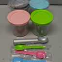 Creami Pints and Lids for Ninja - 4 pack Creamy Icecream Containers Cups Jars Tubs Canisters Set, Smoothie Pot Compatible with NC299AMZ & NC300s Series Creamer Ice Cream Maker Machine Accessories