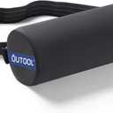 QUTOOL Lumbar Roll, Lumbar Support Pillow for Office Chair with Non-Slip Wider Strap, Back Pain Relief & Posture Improvement, Washable Cover, Office Desk & Car Accessories, Black, Firm