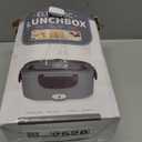 Vabaso Electric Lunch Box for Adults, 80W Heated Lunch Box Portable Food Warmer Lunch Box for Work/Men/Car/Truck with 1.5L 304 Stainless Steel Container Fork & Spoon, 110V/12V/24V (Dark Green)